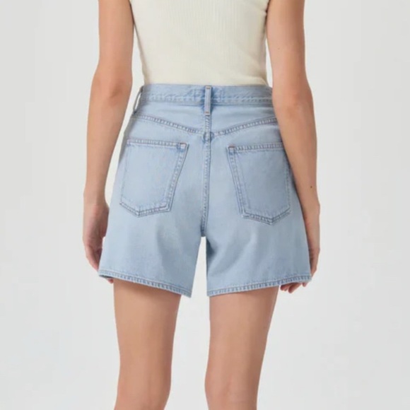 AGOLDE Stella Short Light Blue Denim High Waist Organic Cotton size 24 - Picture 4 of 11